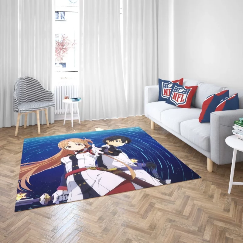 Kirito and Asuna Ordinal Scale Quest Anime Rug 2