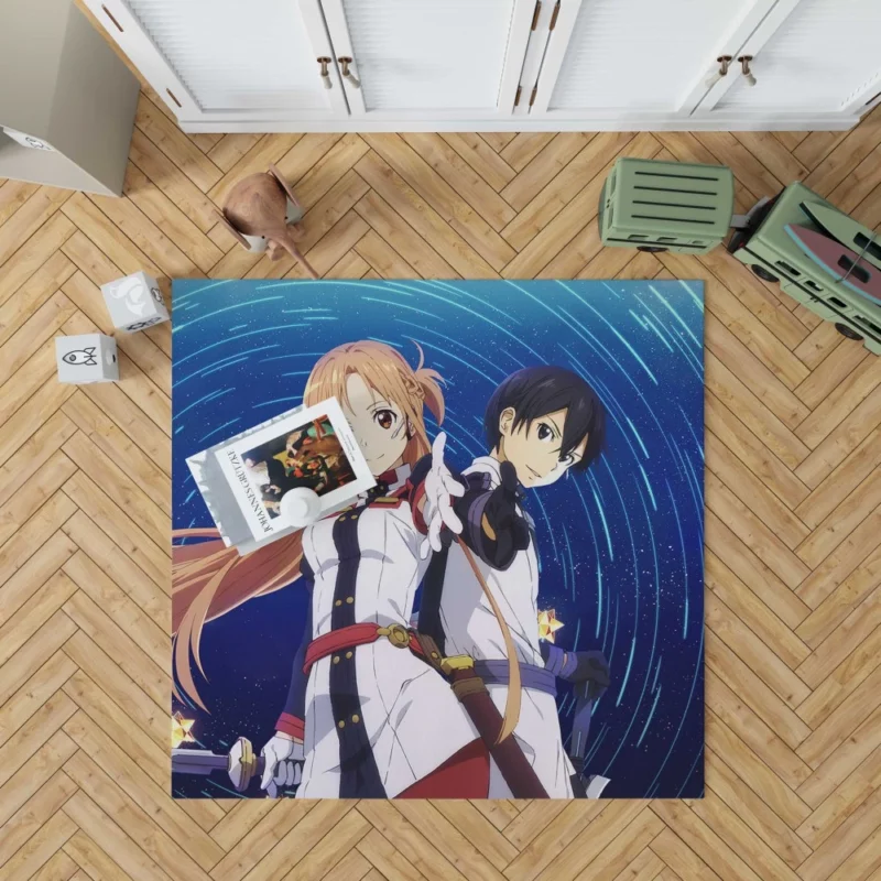 Kirito and Asuna Ordinal Scale Quest Anime Rug