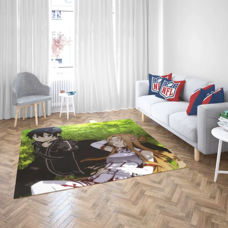 Kirito and Asuna Partnership Anime Rug 2