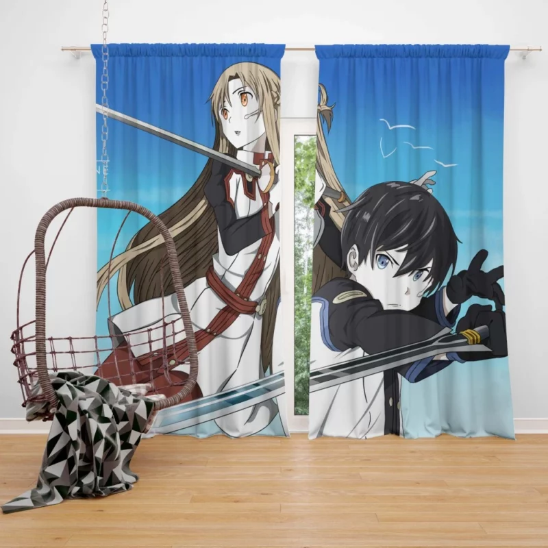 Kirito and Asuna Quest in Ordinal Scale Anime Curtain