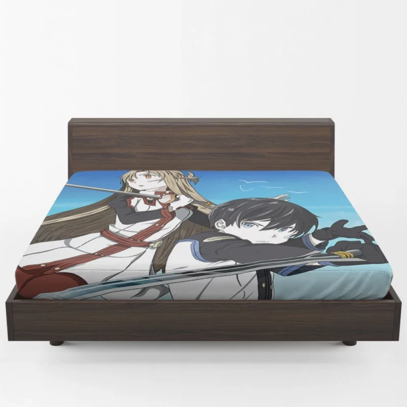 Kirito and Asuna Quest in Ordinal Scale Anime Fitted Sheet 1