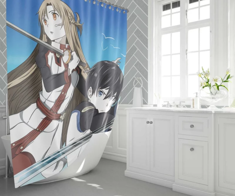 Kirito and Asuna Quest in Ordinal Scale Anime Shower Curtain 1