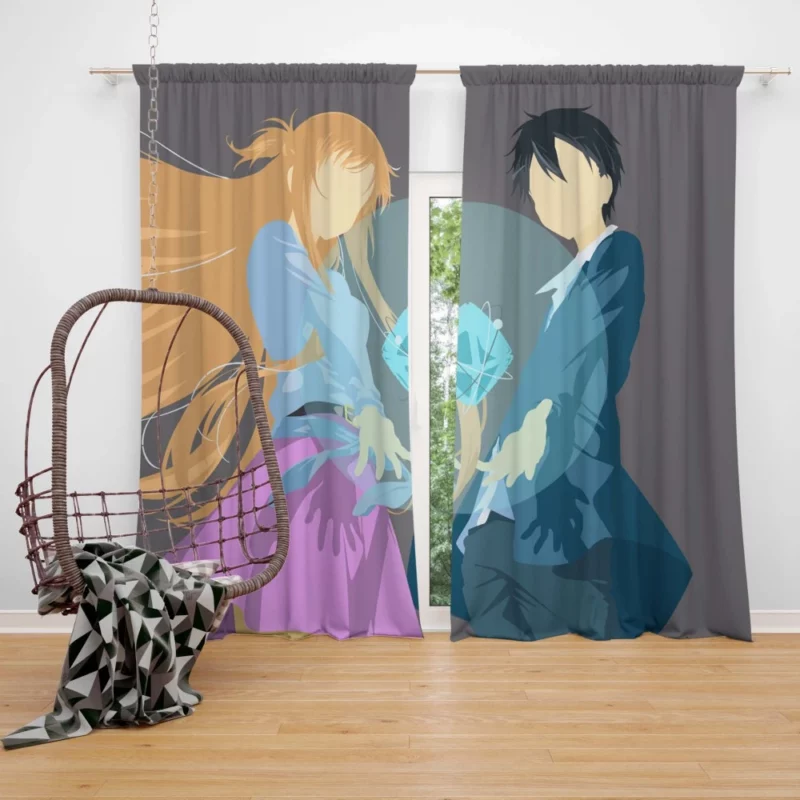 Kirito and Asuna Sword Art Online Tale Anime Curtain