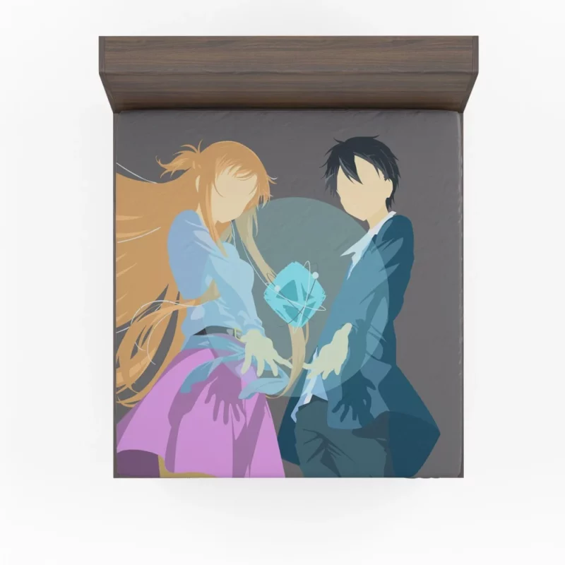 Kirito and Asuna Sword Art Online Tale Anime Fitted Sheet