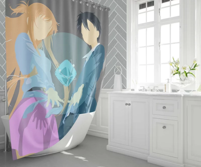 Kirito and Asuna Sword Art Online Tale Anime Shower Curtain 1
