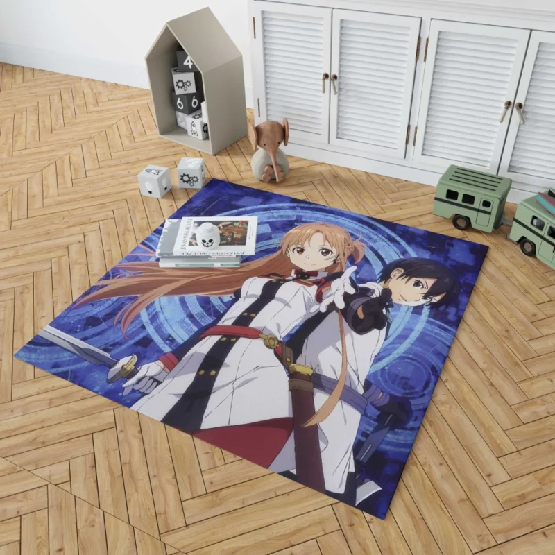 Kirito and Asuna Together in Ordinal Scale Anime Rug 1