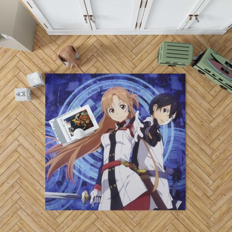 Kirito and Asuna Together in Ordinal Scale Anime Rug