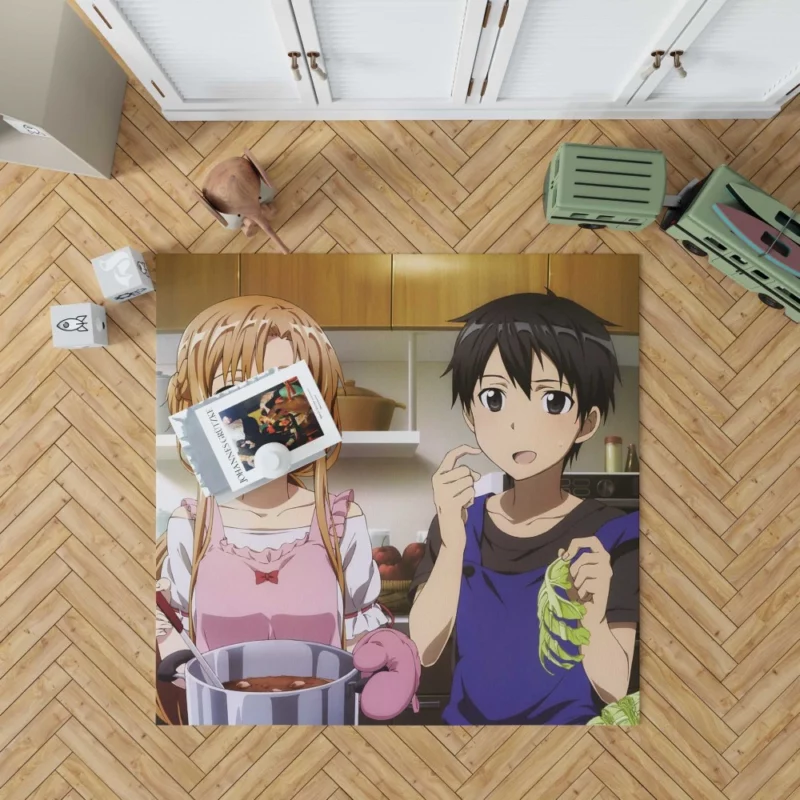 Kirito and Asuna Unbreakable Bond Anime Rug