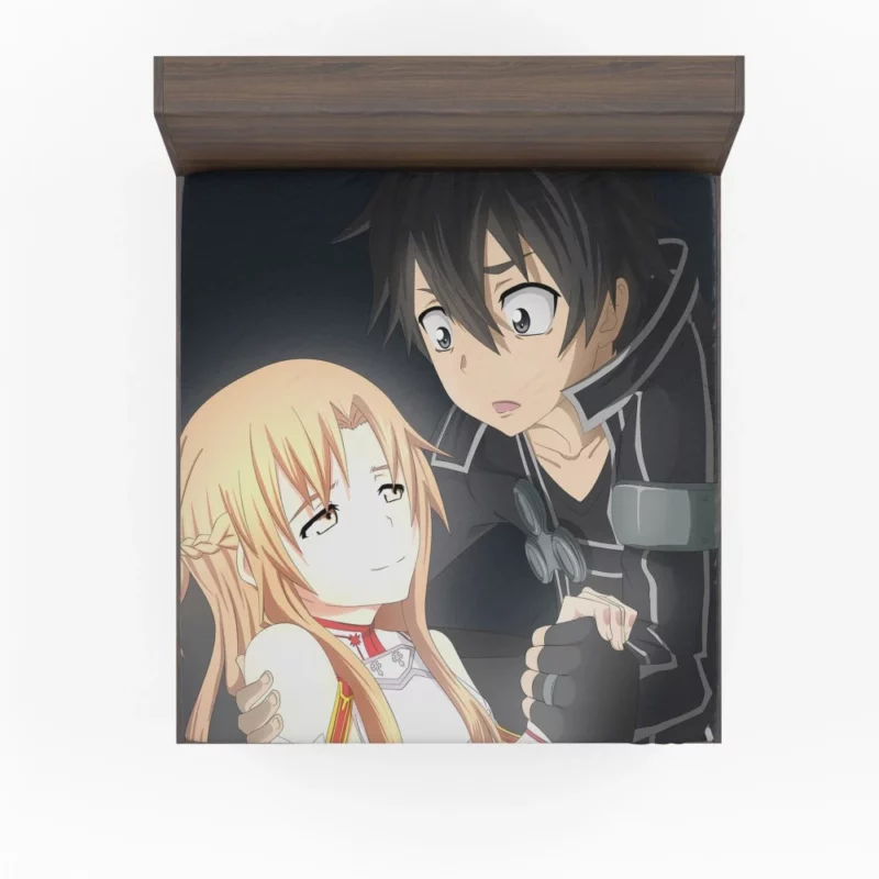 Kirito and Asuna VR Legends Anime Fitted Sheet
