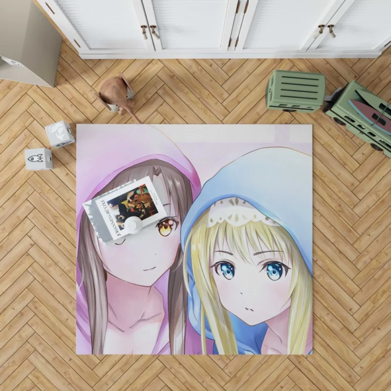 Kirito and Asuna Virtual Reality Heroes Anime Rug