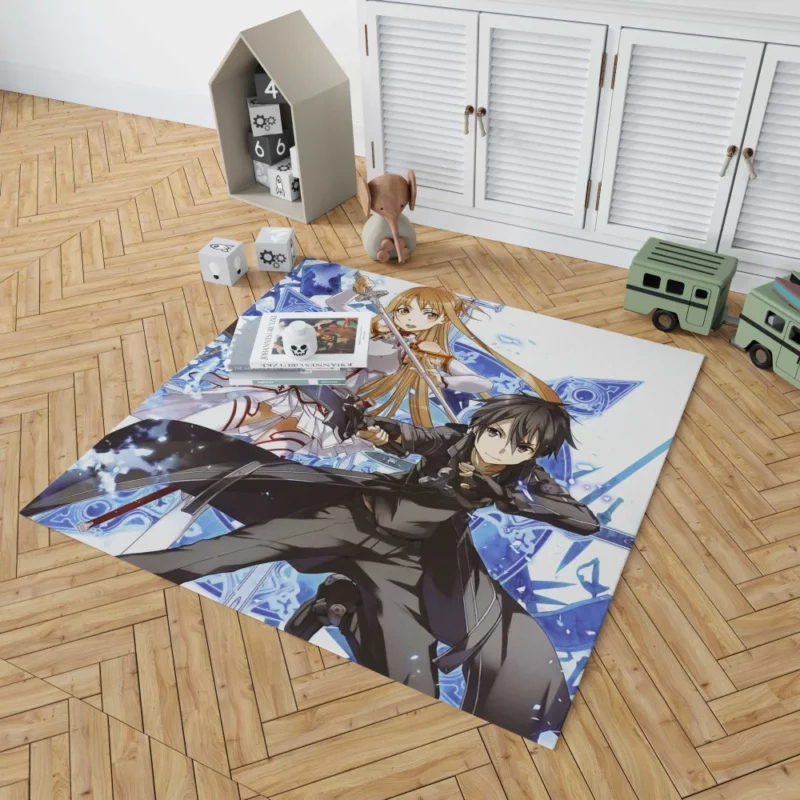 Kirito and Asuna Virtual Reality Saga Anime Rug 1