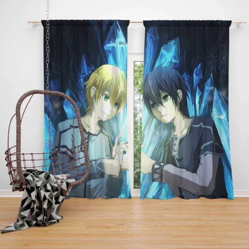 Kirito and Eugeo Sword Art Adventure Anime Curtain