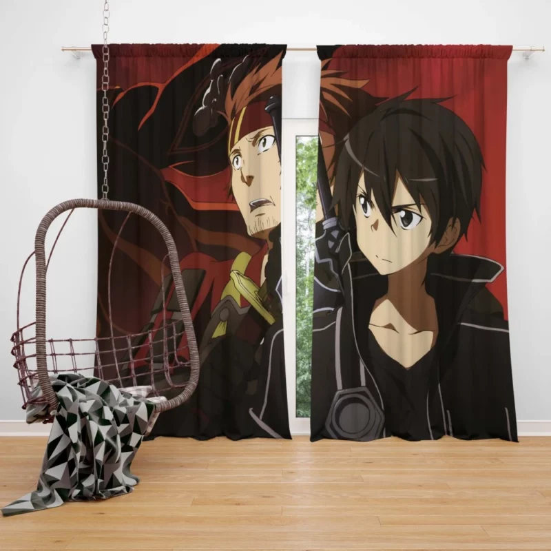 Kirito and Klein Sword Art Bond Anime Curtain