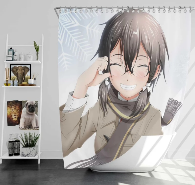 Kirito and Sinon Digital Companions Anime Shower Curtain