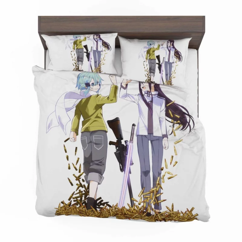 Kirito and Sinon Fierce Partners Anime Bedding Set 1