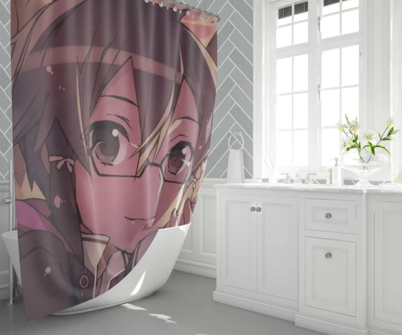 Kirito and Sinon Online Companions Anime Shower Curtain 1