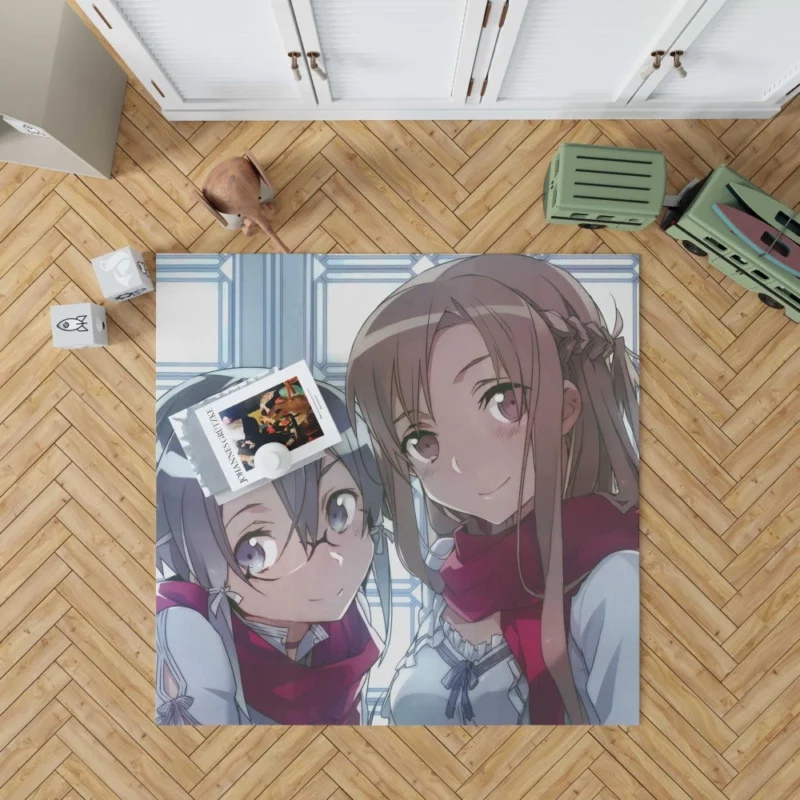 Kirito and Sinon Virtual Allies Anime Rug