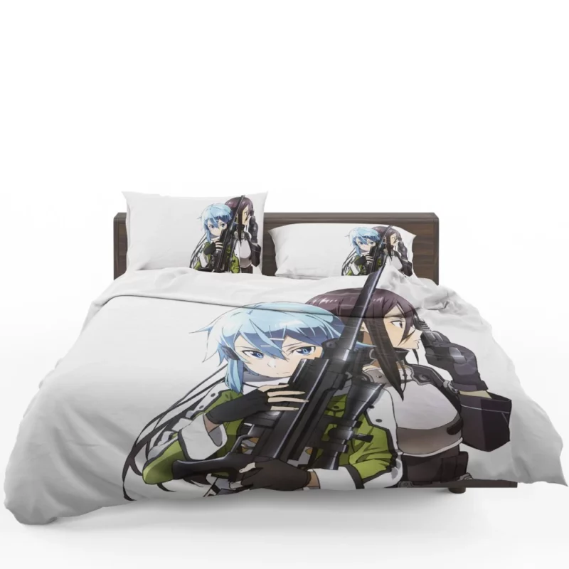 Kirito and Sinon Virtual Heroes Anime Bedding Set