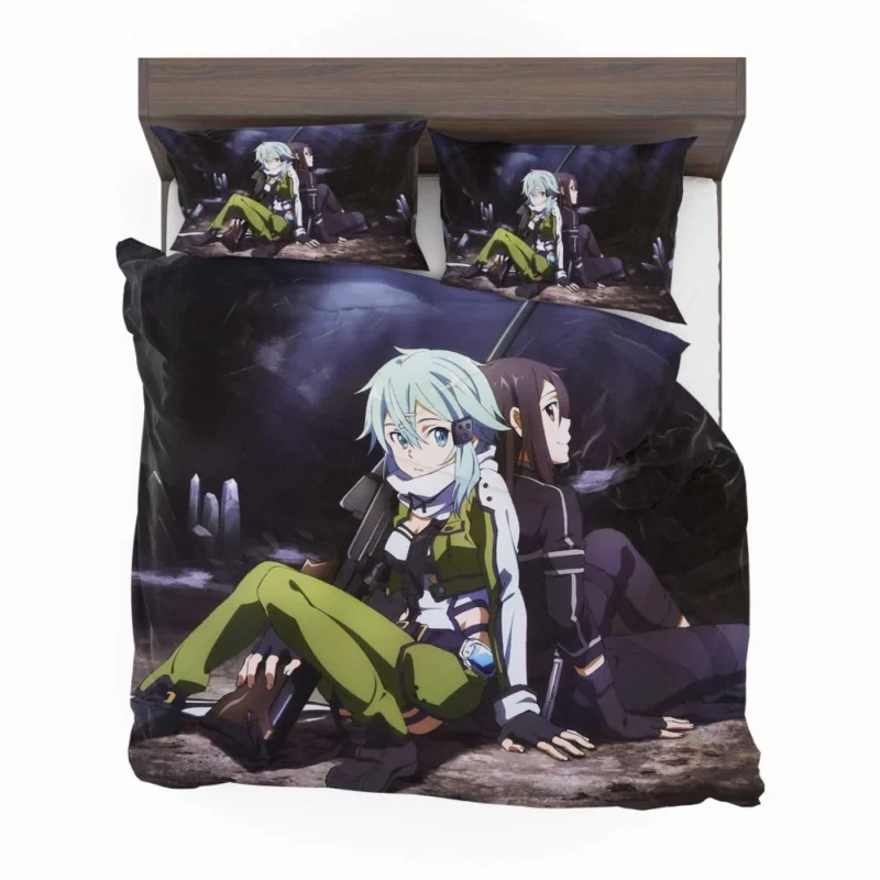 Kirito and Sinon Virtual Team Anime Bedding Set 1