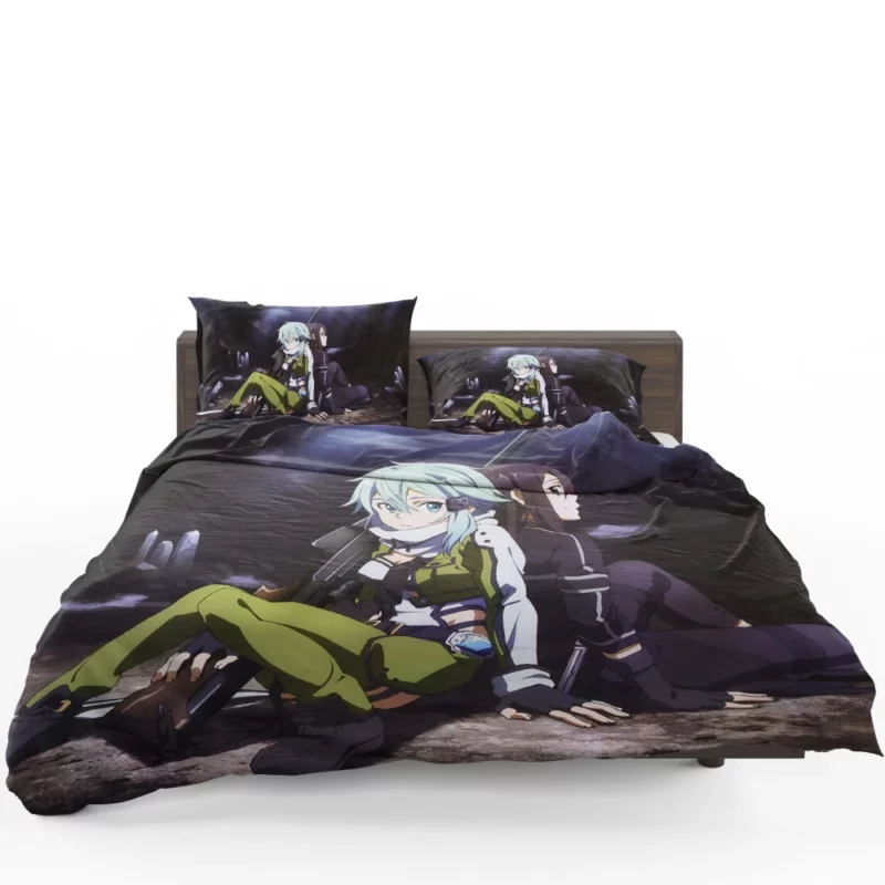 Kirito and Sinon Virtual Team Anime Bedding Set