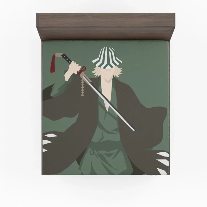 Kisuke Urahara Unveiling Secrets Anime Fitted Sheet