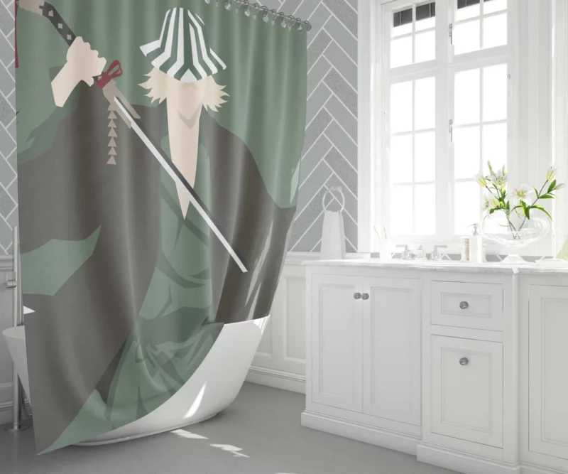 Kisuke Urahara Unveiling Secrets Anime Shower Curtain 1