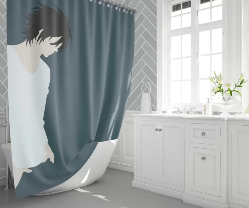 L Pursuit of Truth Anime Shower Curtain 1