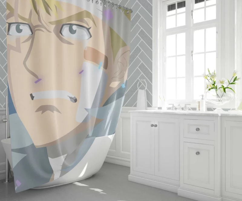 Laxus Dreyar Unleash Thunder Anime Shower Curtain 1