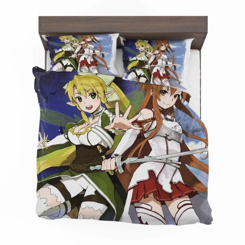 Leafa and Asuna Virtual World Companions Anime Bedding Set 1