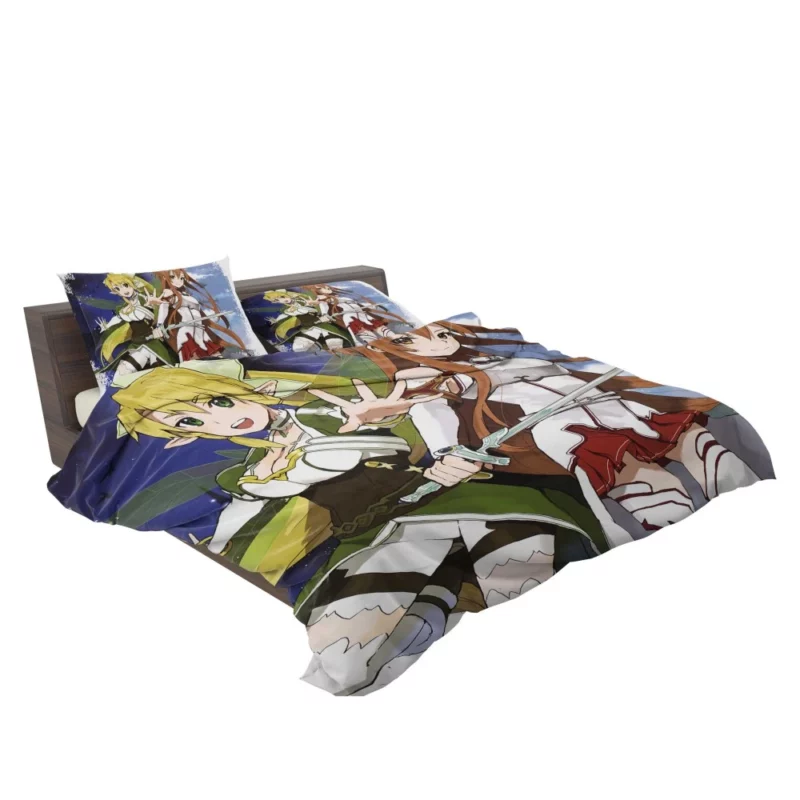 Leafa and Asuna Virtual World Companions Anime Bedding Set 2