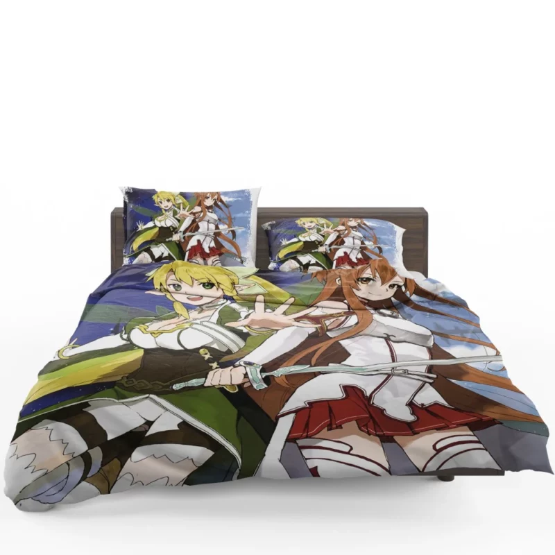 Leafa and Asuna Virtual World Companions Anime Bedding Set