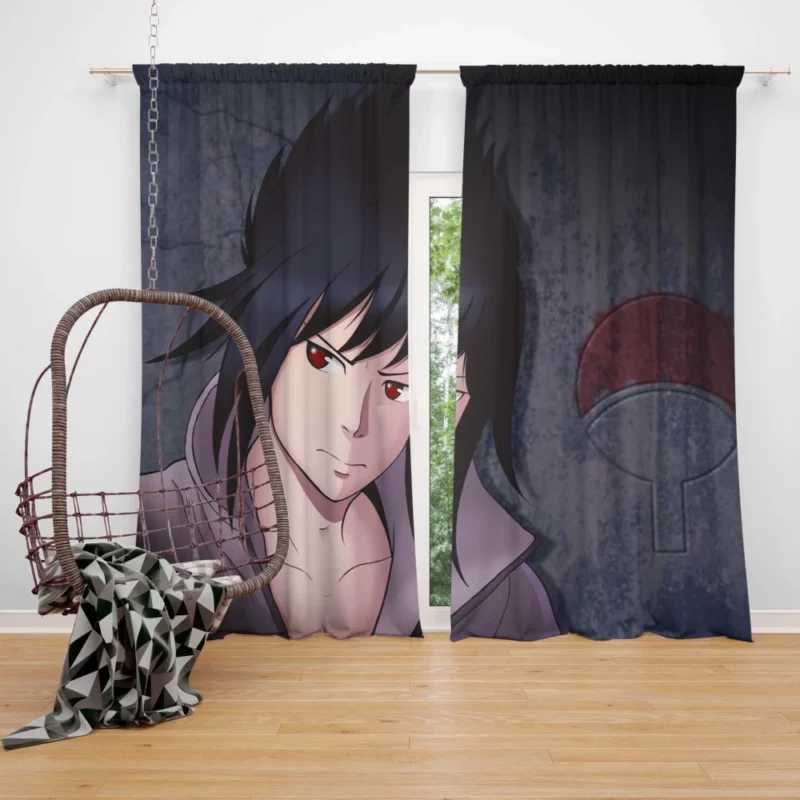 Legacy of the Uchiha Sasuke Tale Anime Curtain