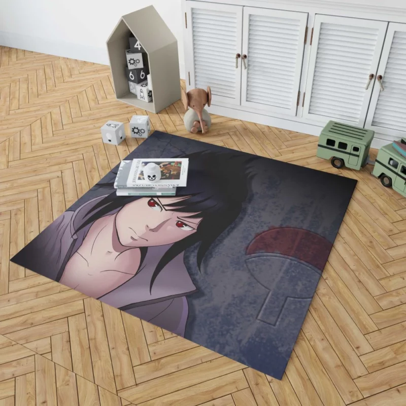 Legacy of the Uchiha Sasuke Tale Anime Rug 1