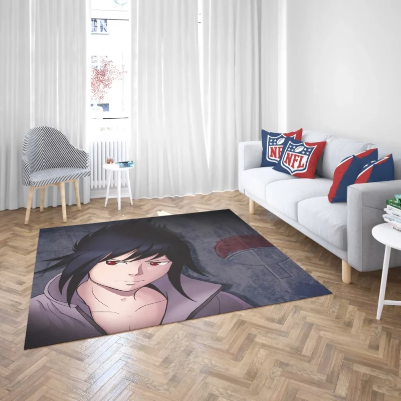 Legacy of the Uchiha Sasuke Tale Anime Rug 2