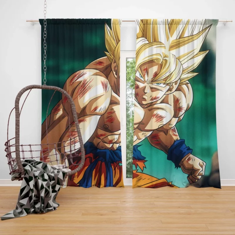 Legendary Super Saiyan Goku Power Anime Curtain