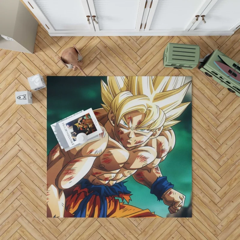 Legendary Super Saiyan Goku Power Anime Rug