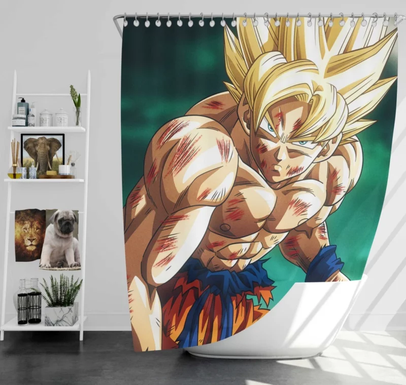 Legendary Super Saiyan Goku Power Anime Shower Curtain