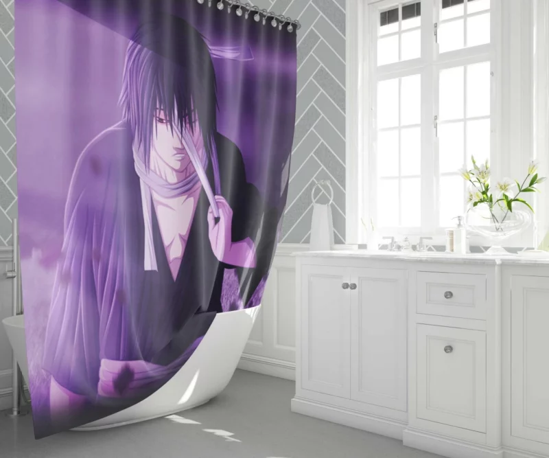 Legendary Uchiha Shinobi Chronicles Anime Shower Curtain 1