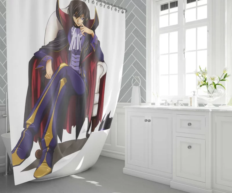 Lelouch Ambitious Journey Anime Shower Curtain 1