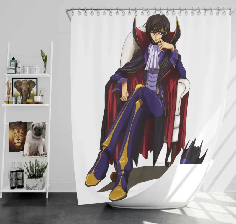 Lelouch Ambitious Journey Anime Shower Curtain