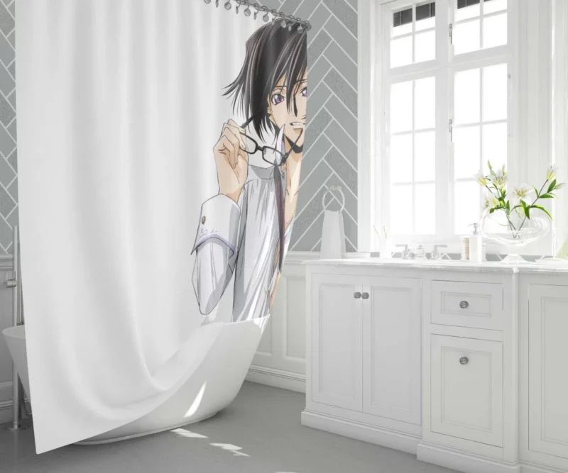 Lelouch Ambitious Plan Anime Shower Curtain 1