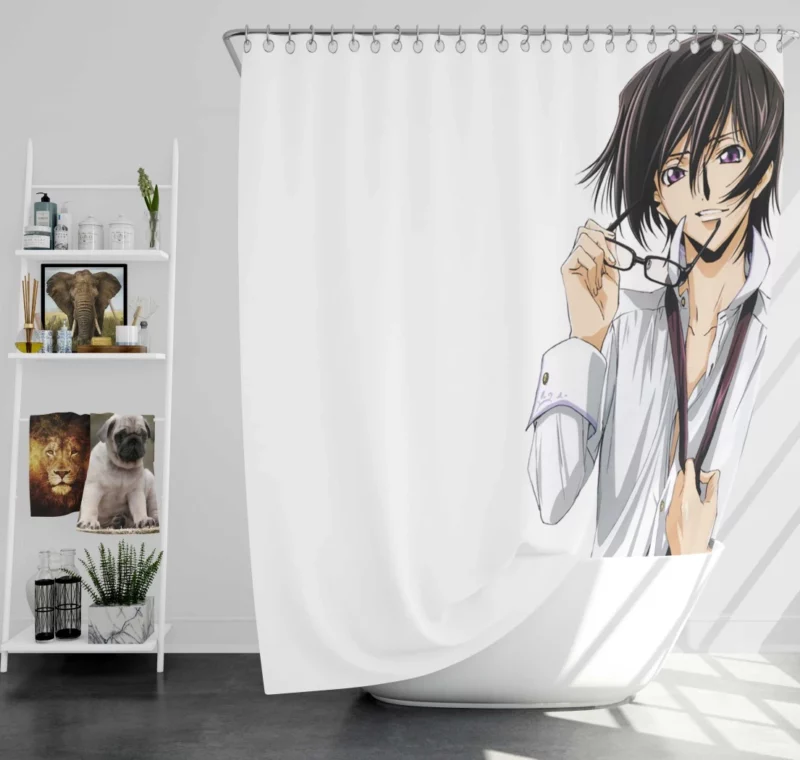 Lelouch Ambitious Plan Anime Shower Curtain