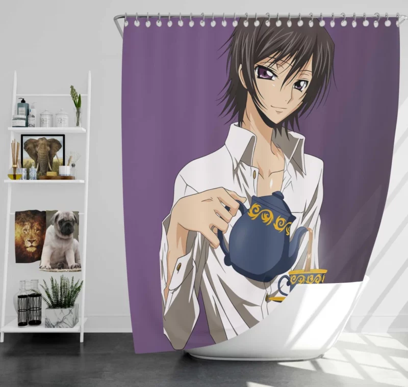 Lelouch Ambitious Scheme Anime Shower Curtain