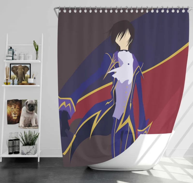 Lelouch Determined Path Anime Shower Curtain