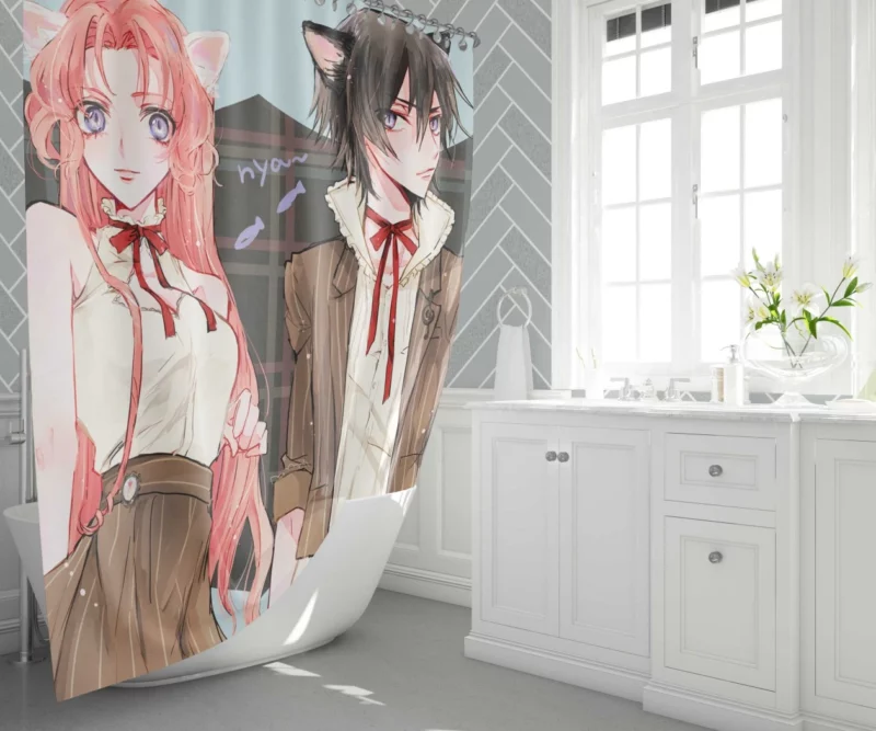 Lelouch & Euphemia Fate Anime Shower Curtain 1