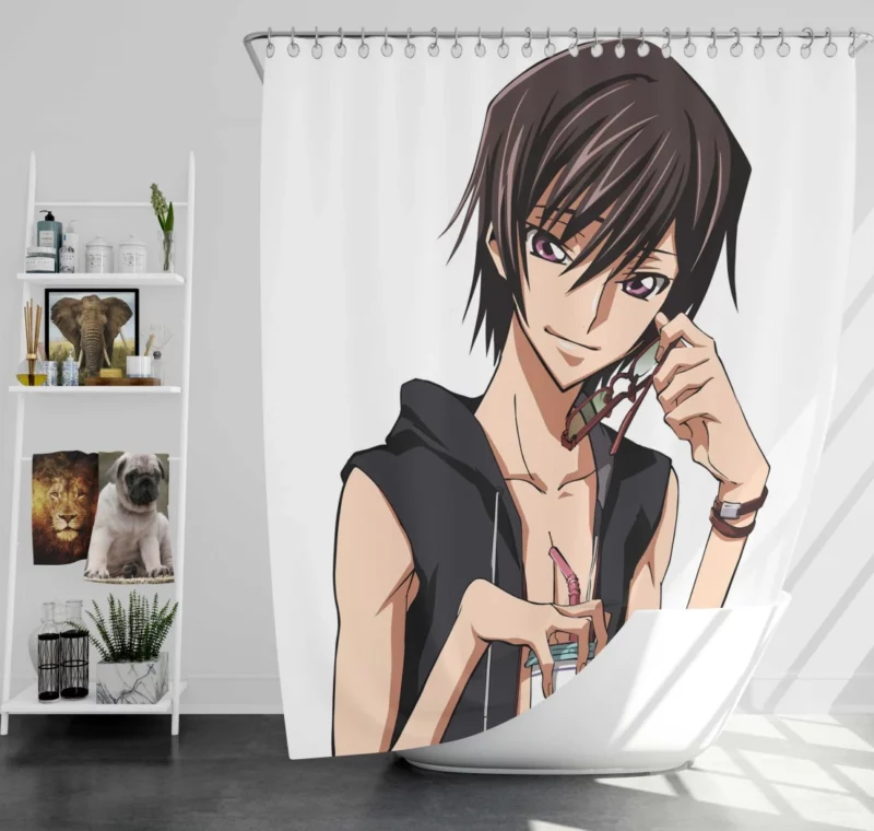 Lelouch Fateful Journey Anime Shower Curtain