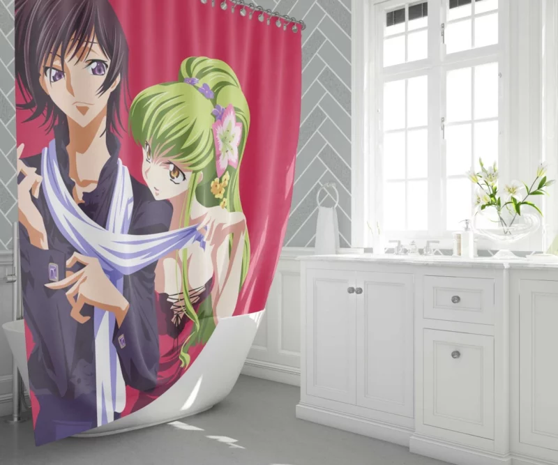 Lelouch Fateful Partner Anime Shower Curtain 1