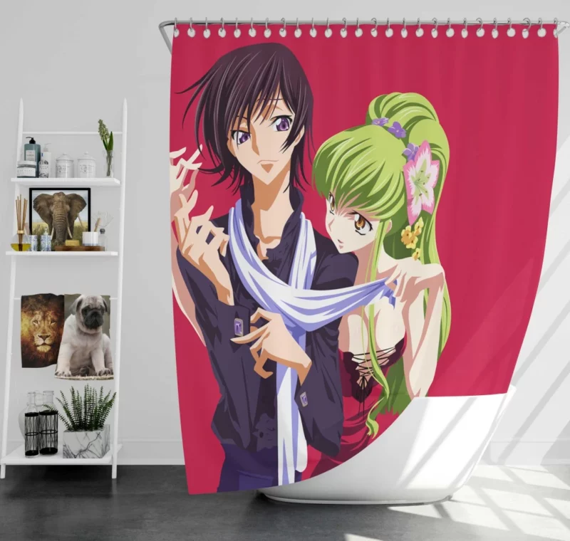 Lelouch Fateful Partner Anime Shower Curtain