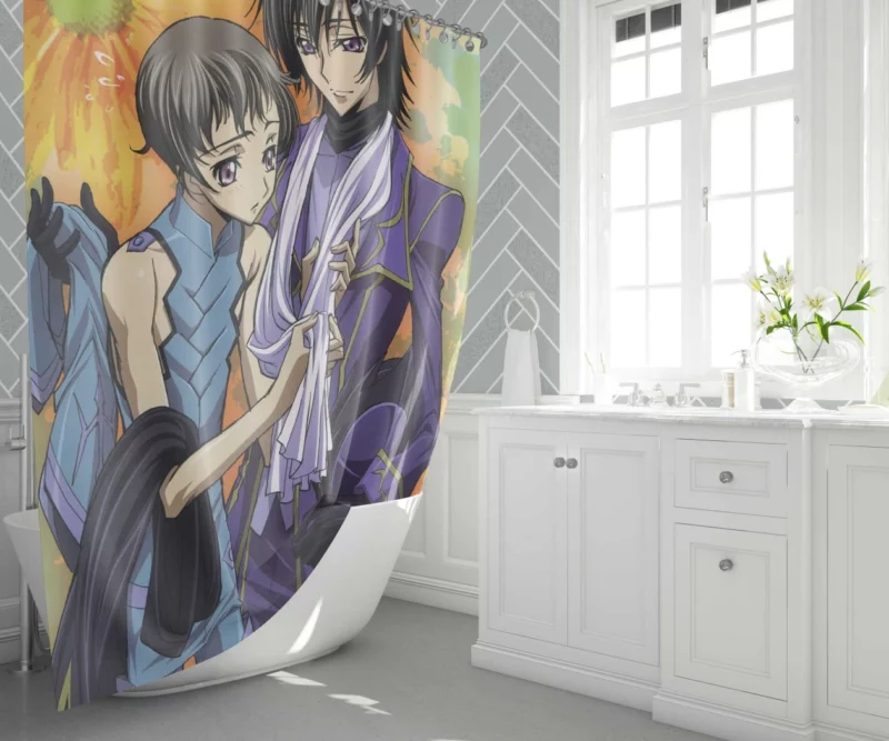 Lelouch & Gino Dynamic Anime Shower Curtain 1