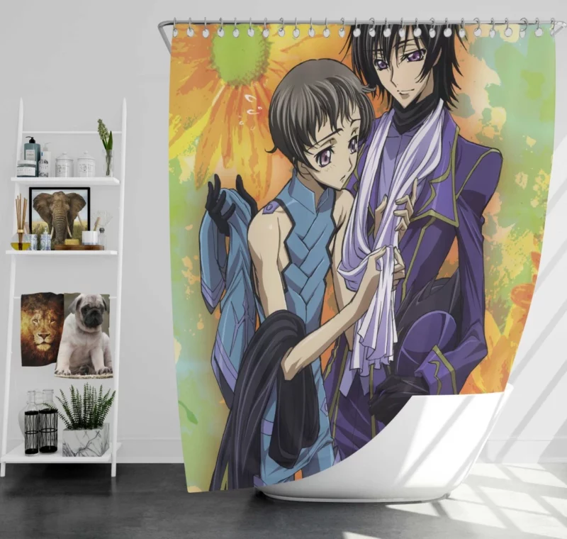 Lelouch & Gino Dynamic Anime Shower Curtain